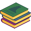 a stack of books that takes you to the shark shark guestbook when you click on it